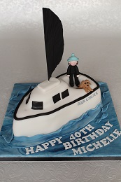 40th birthday boat cake